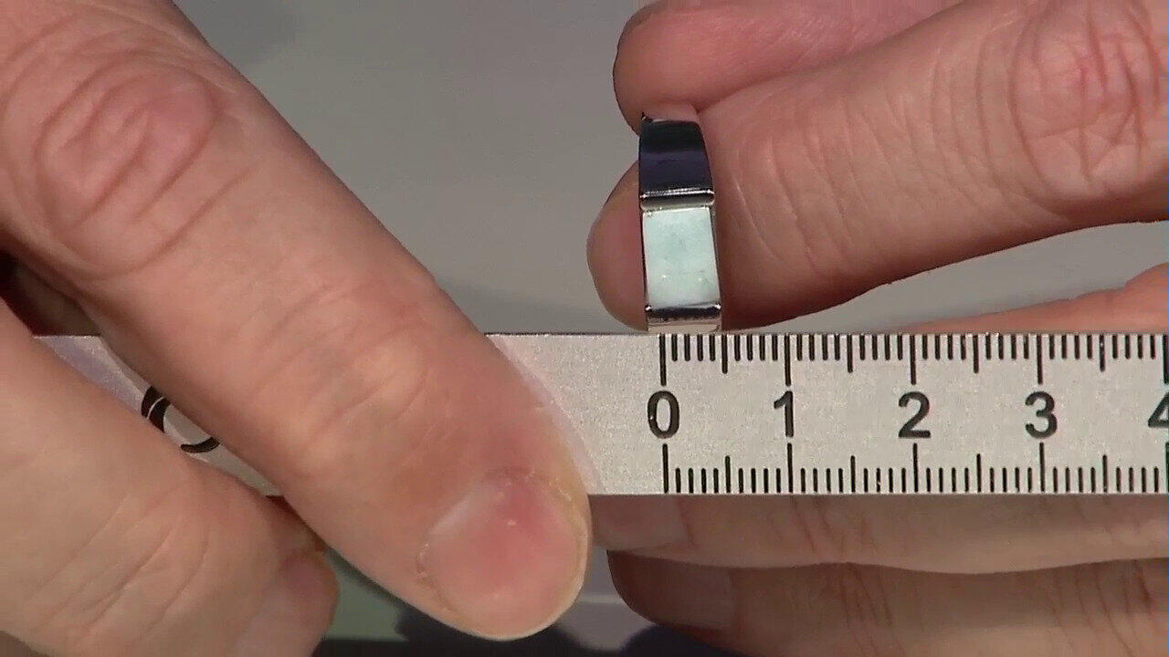Video Zilveren ring met een larimar