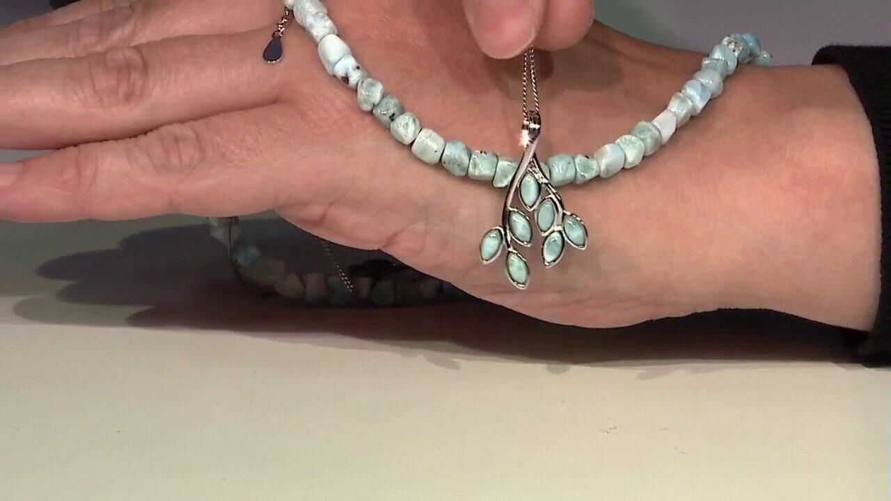 Video Zilveren hanger met larimaren
