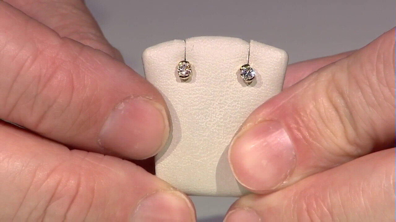 Video Boucles d'oreilles en or et Diamant IF (G)