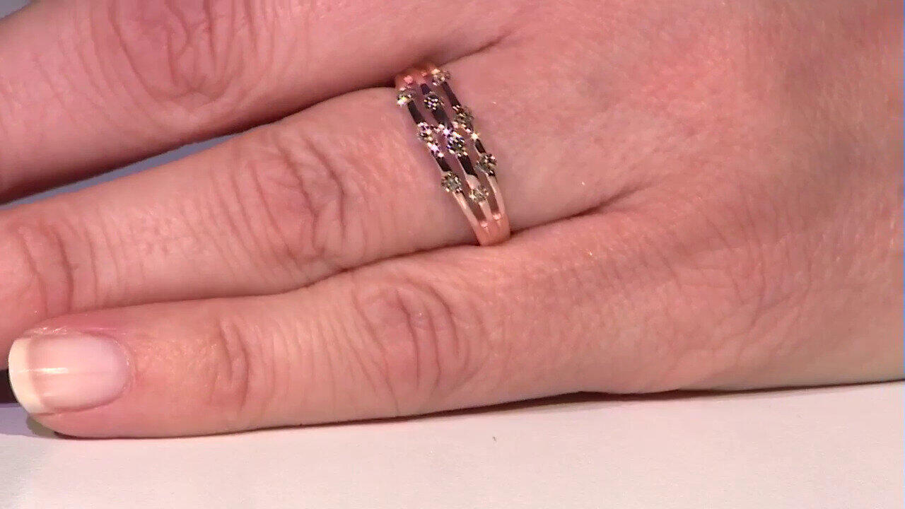 Video 9K SI1 Argyle Rose De France Diamond Gold Ring (Annette)
