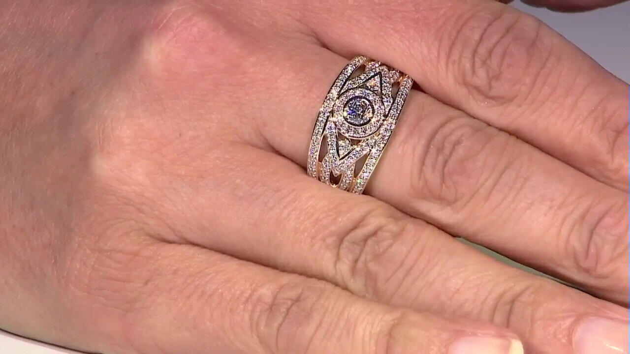 Video Gouden ring met een Diamant SI1 (G) (Annette)
