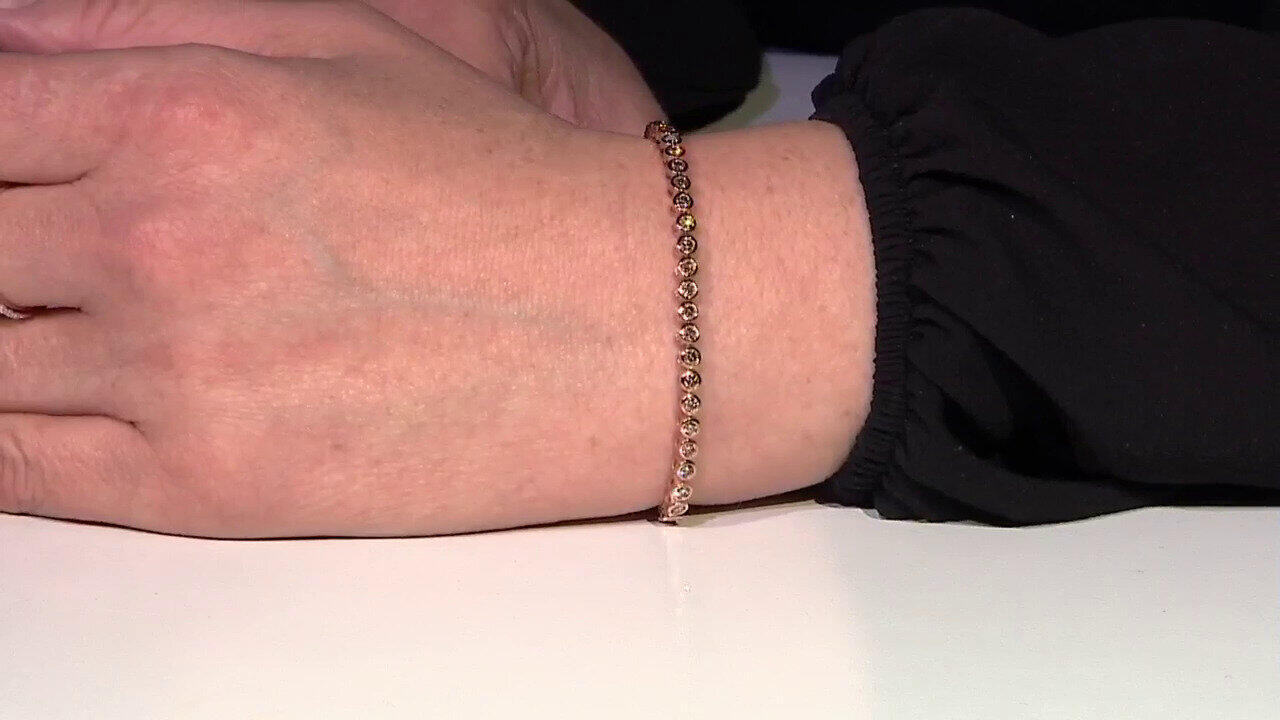 Video Bracelet en or et Diamant rose de France SI1 d'Argyle  (Annette)