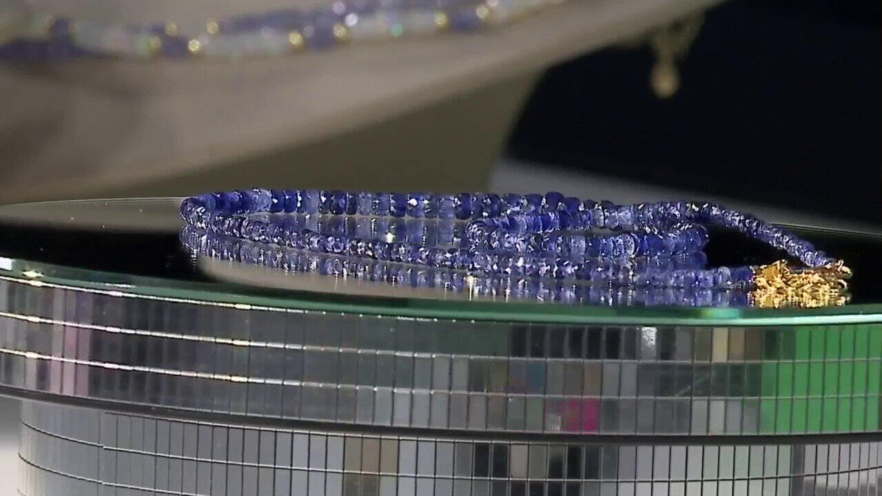 Video Collana in argento con Zaffiro Blu del Madagascar