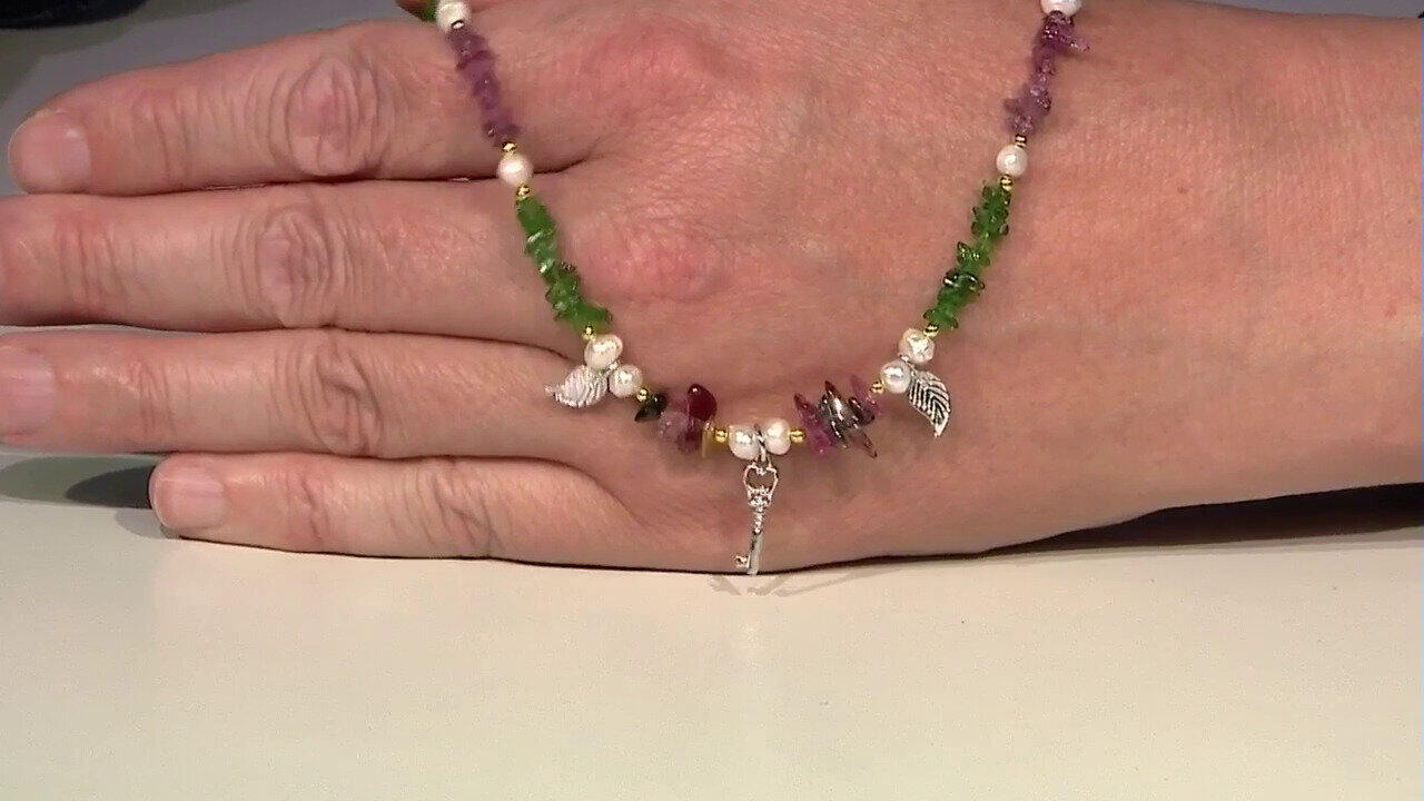 Video Collana in argento con Ematite Dorata (Riya)