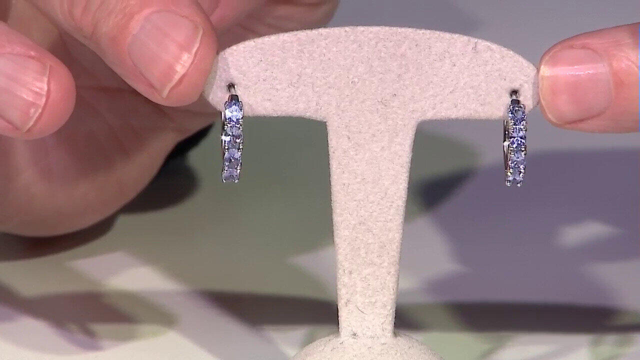 Video Pendientes en plata con Tanzanita