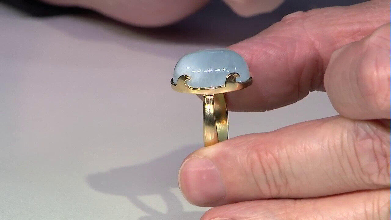 Video Anillo en plata con Aguamarina de Brasil (Bali Barong)