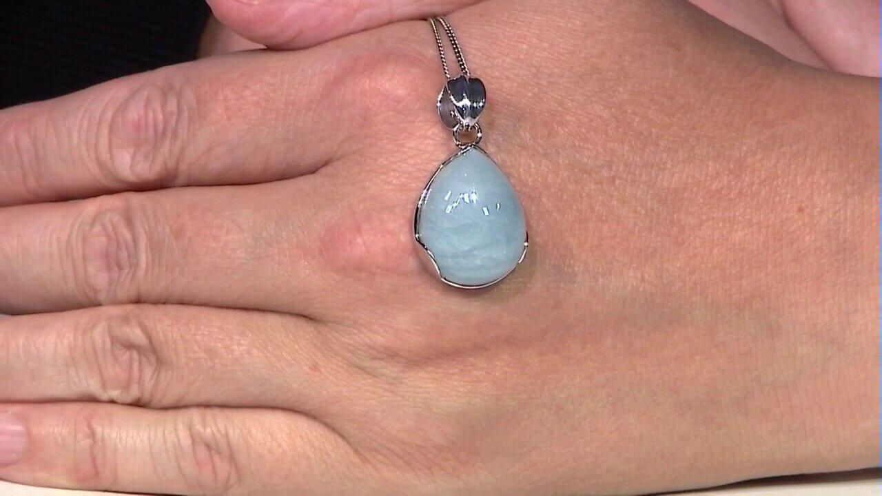 Video Pendentif en argent et Aigue-marine du Brésil (Bali Barong)