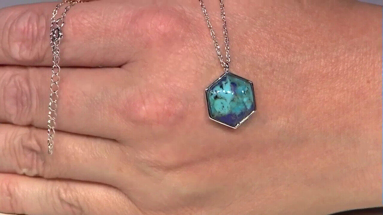 Video Collar en plata con Piedra preciosa