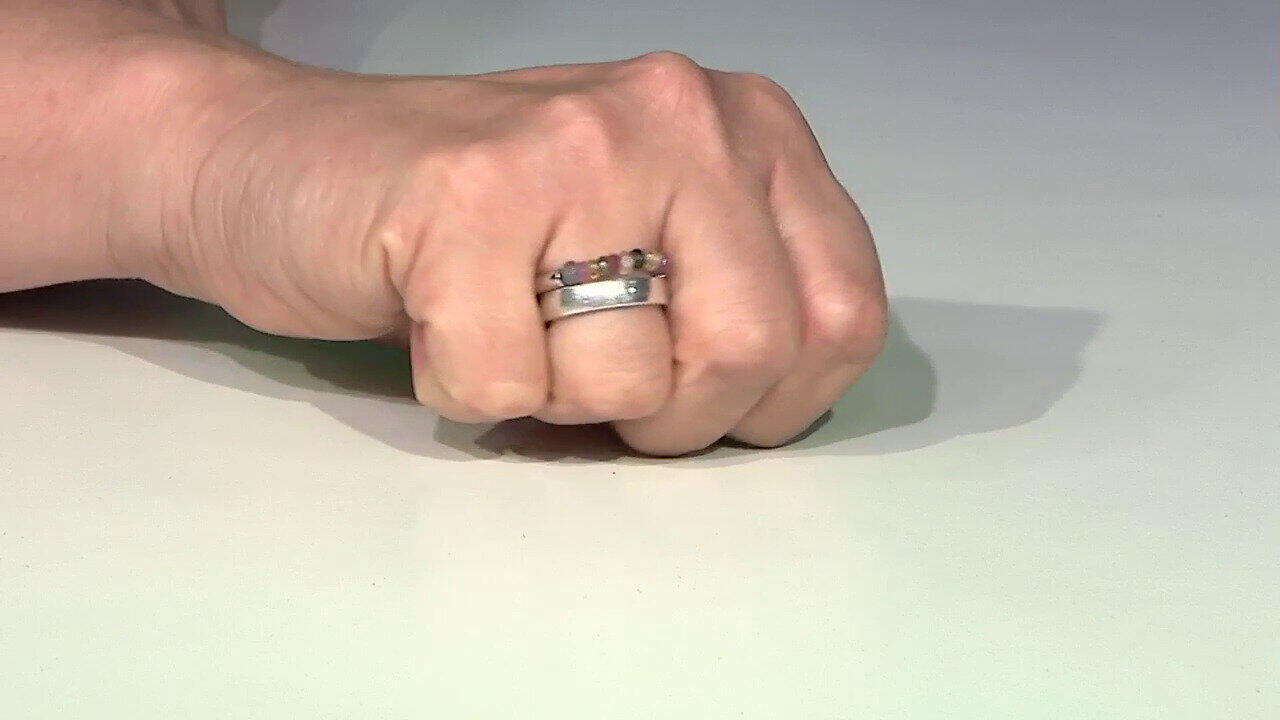 Video Zilveren ring met saffieren (MONOSONO COLLECTION)