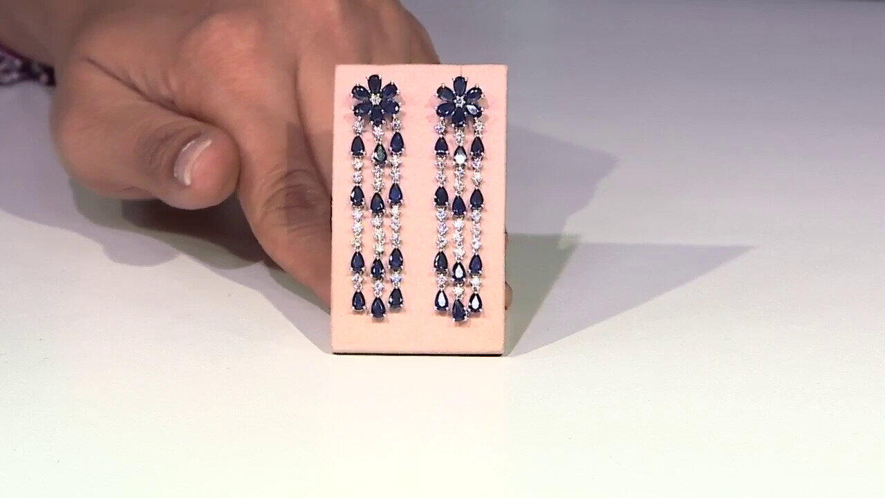 Video Orecchini in oro con Zaffiro Ceylon Blu (CIRARI)