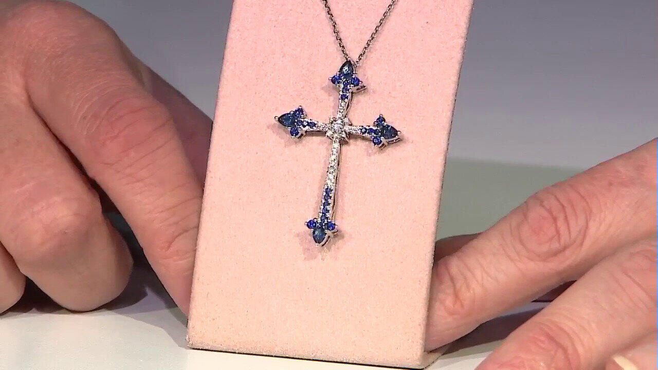 Video Collana in oro con Zaffiro Ceylon Blu (CIRARI)