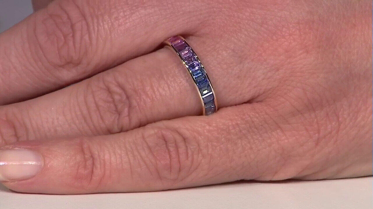 Video Anello in oro con Zaffiro Fancy (CIRARI)