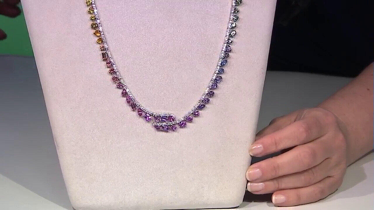 Video Collana in oro con Zaffiro Fancy (CIRARI)