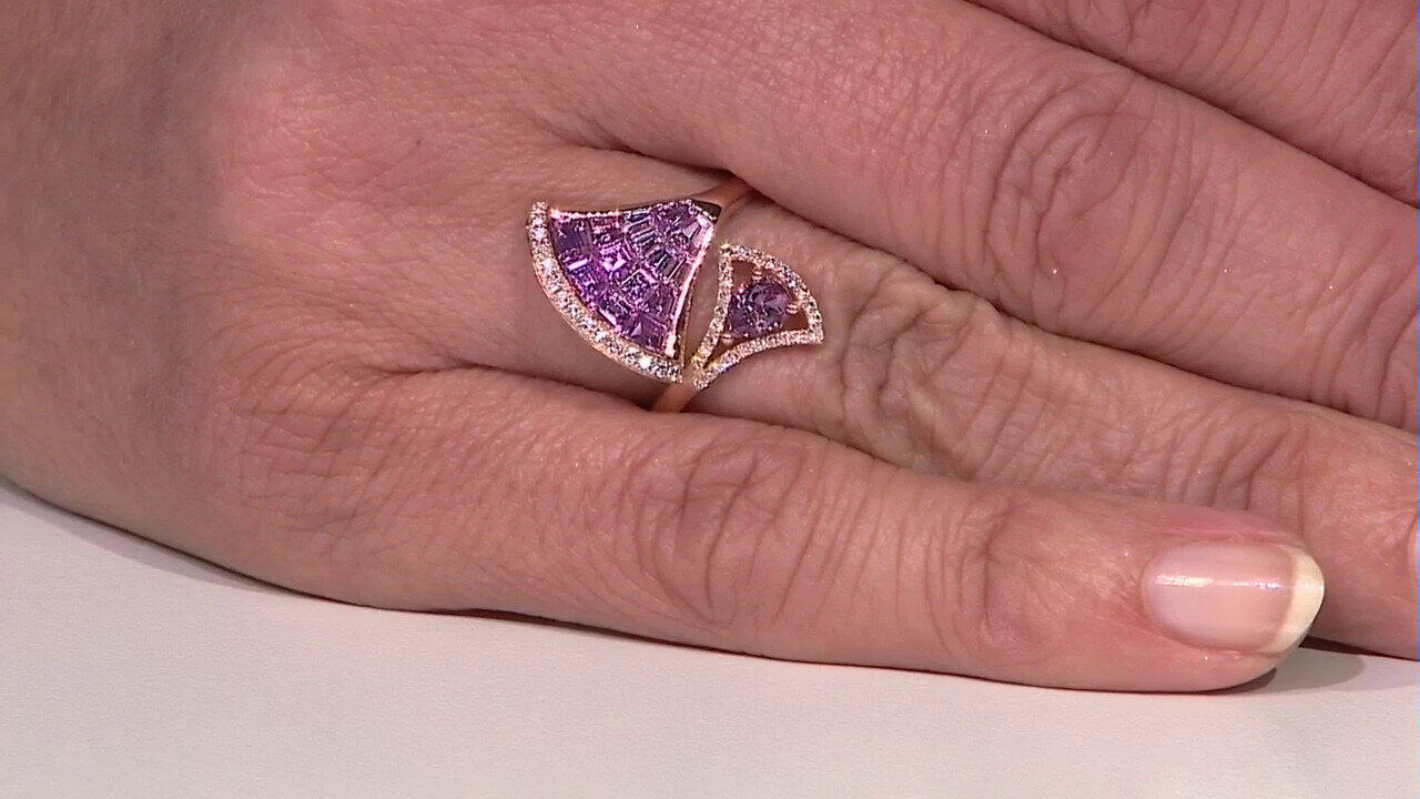 Video Anello in oro con Zaffiro Rosa (CIRARI)