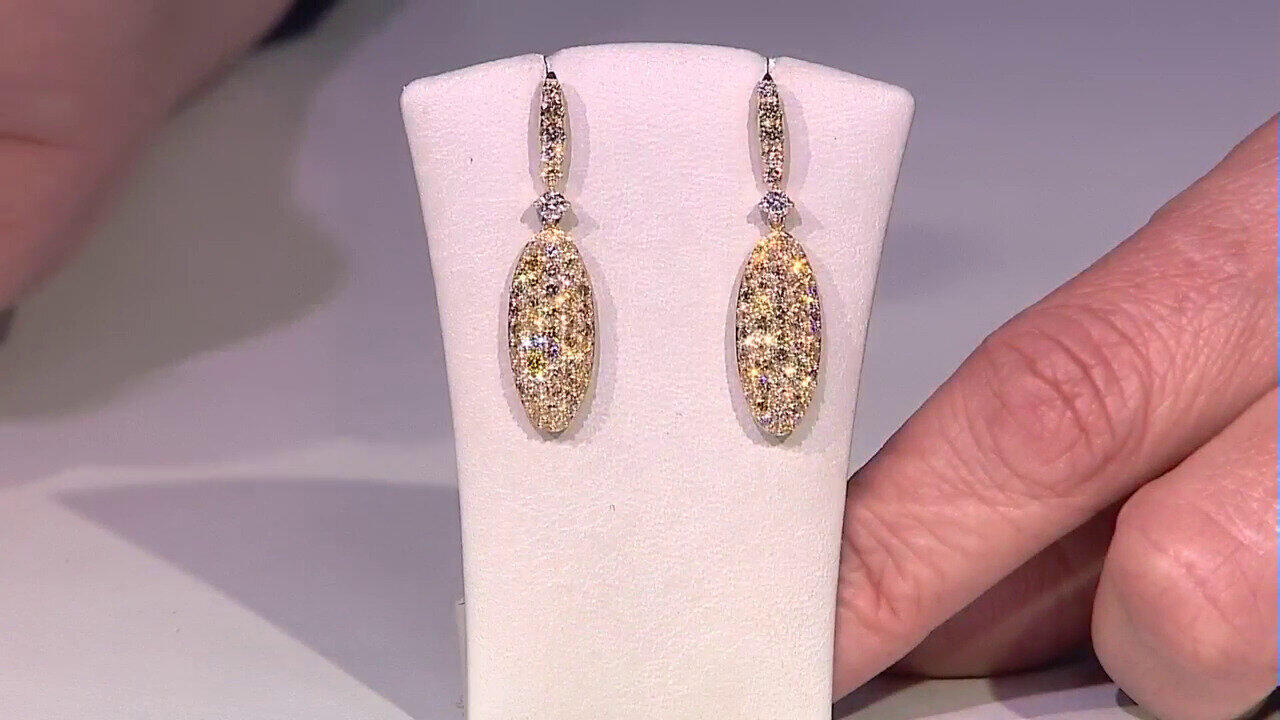 Video Orecchini in oro con Diamante Fancy SI2 (CIRARI)