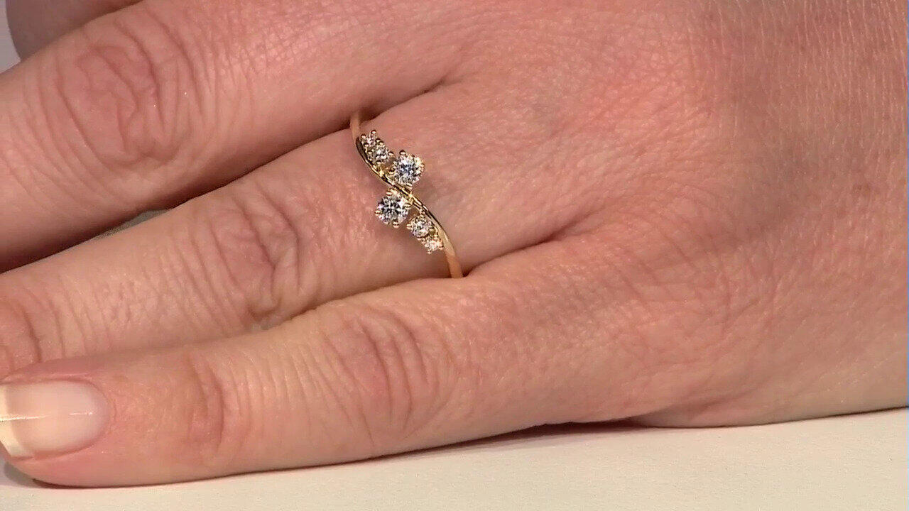 Video Bague en or et Diamant SI1 (H) (CIRARI)