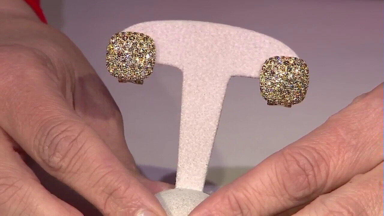 Video Boucles d'oreilles en or et Diamant fancy SI2 (CIRARI)