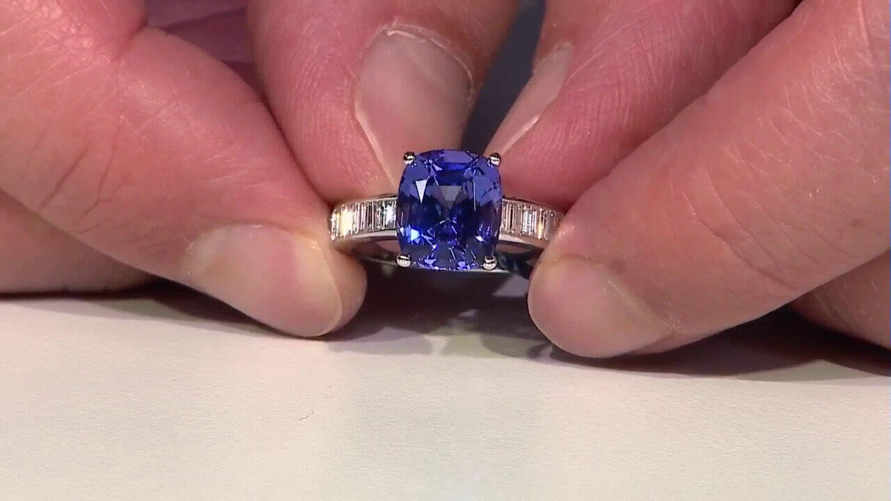 Video Anillo en oro con Tanzanita AAA (CIRARI)