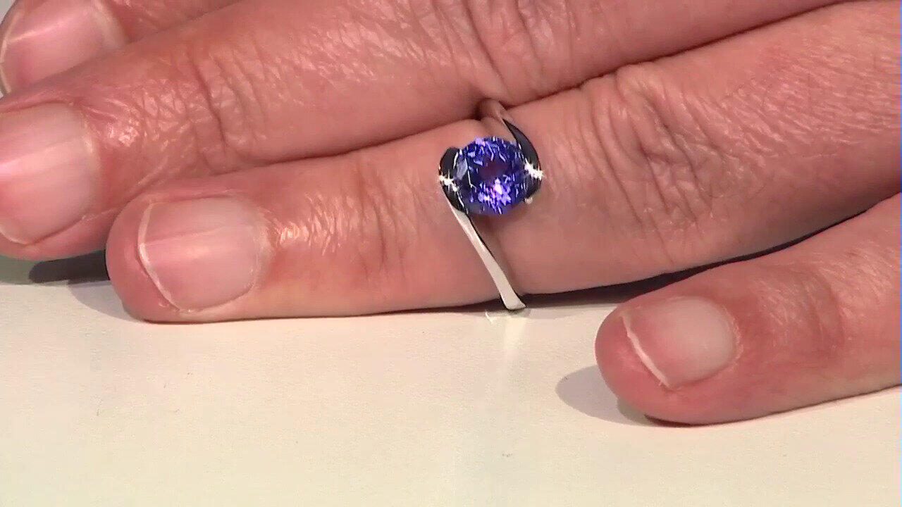 Video Gouden ring met een AAA tanzaniet (CIRARI)