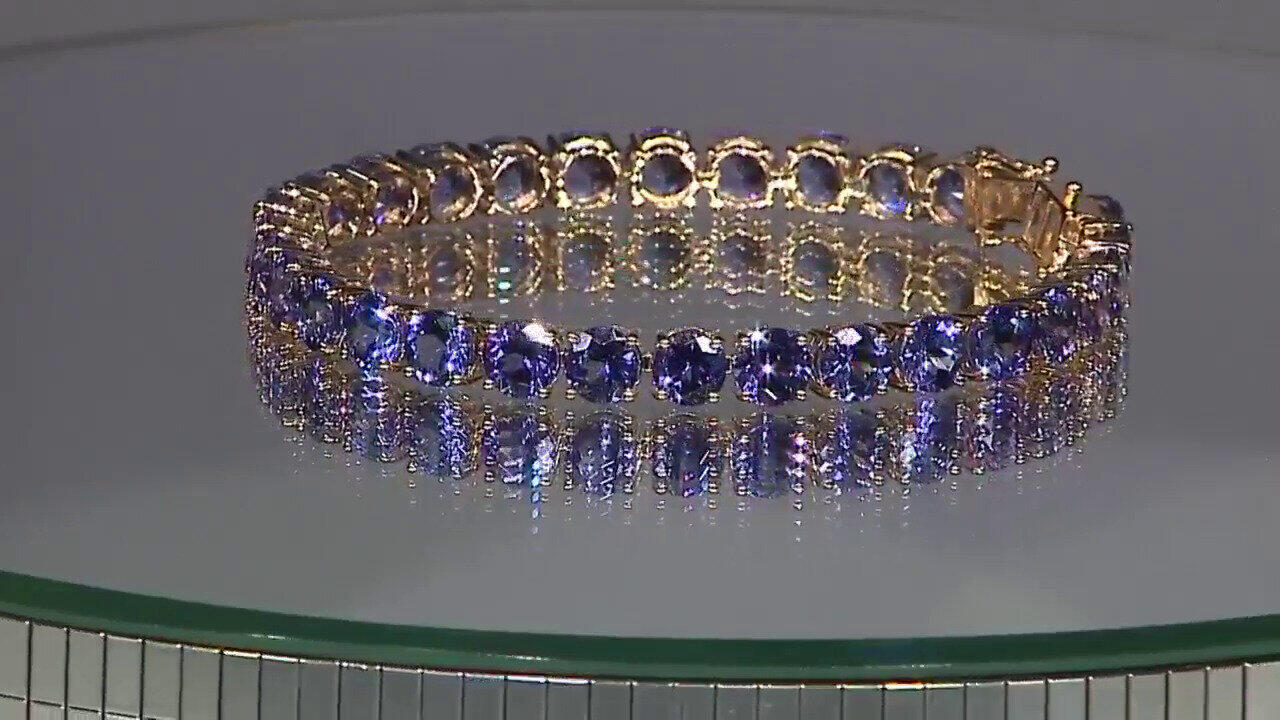 Video Gouden armband met AAA tanzanieten (CIRARI)