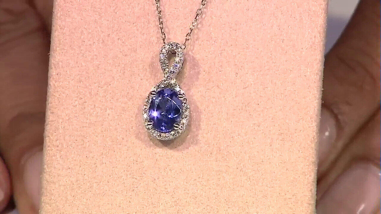 Video Gouden halsketting met een AAA tanzaniet (CIRARI)