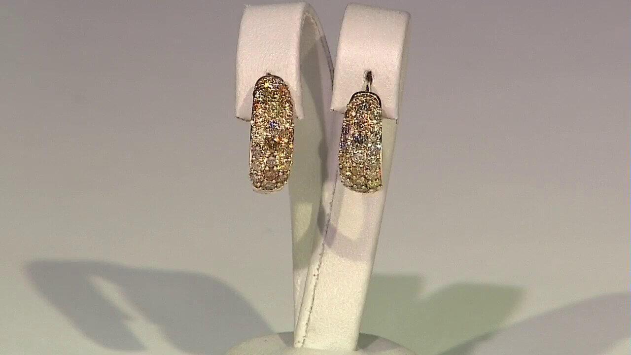 Video Pendientes en oro con Diamante fancy SI2 (CIRARI)