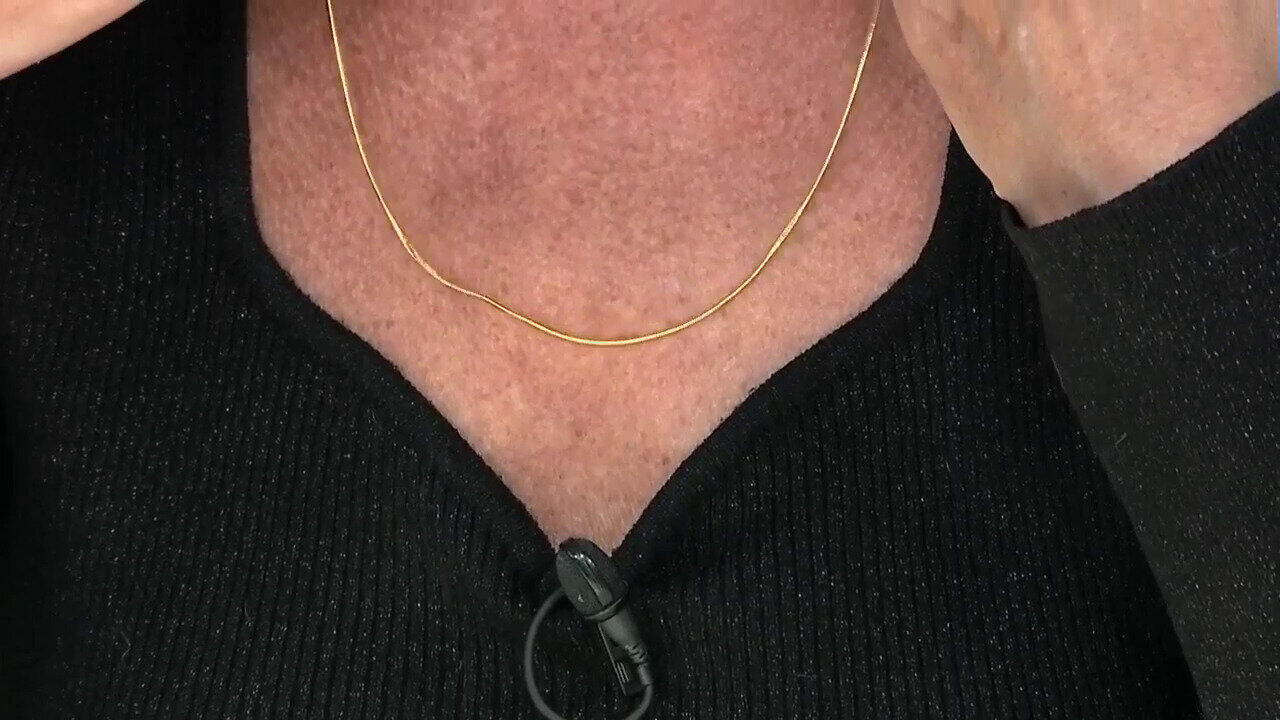 Video Silber-Schlangenkette - 4,2 g - 50 cm - vergoldet