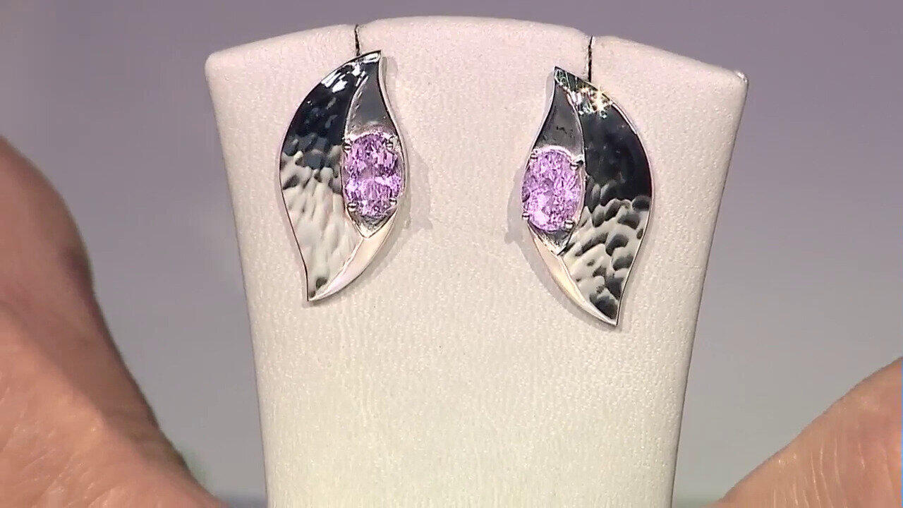 Video Kunzit-Silberohrringe (Pallanova)