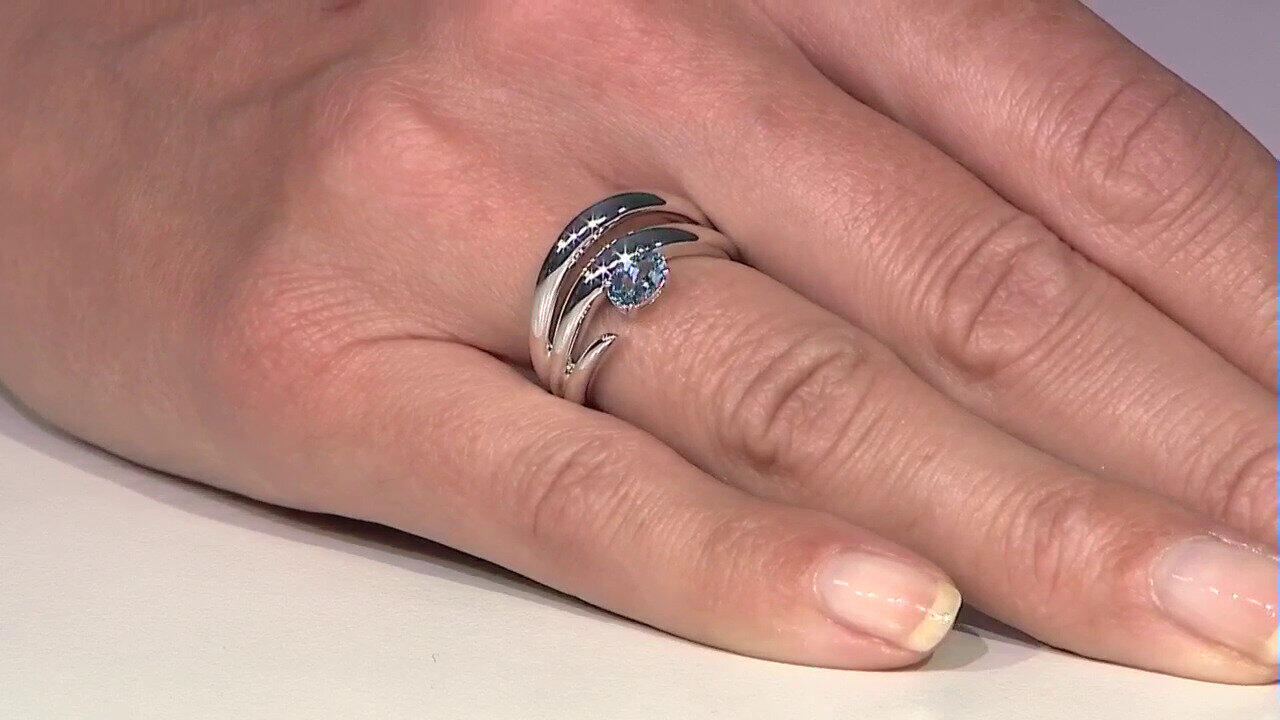 Video Mosambik-Aquamarin-Silberring (Pallanova)