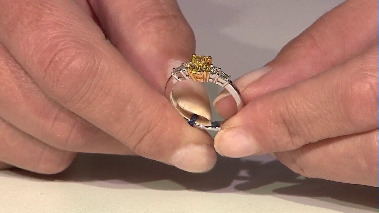 Video Bague en or et Diamant SI2 jaune (CIRARI)