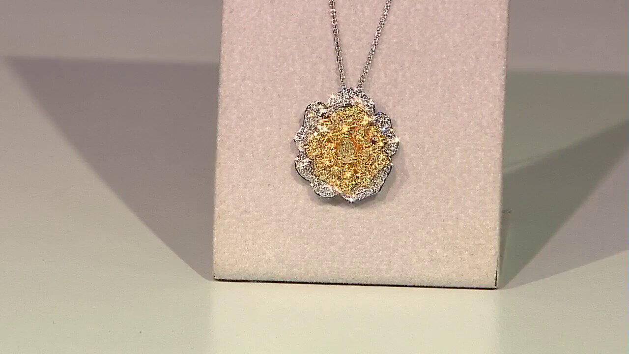 Video Collier en or et Diamant SI2 jaune (CIRARI)