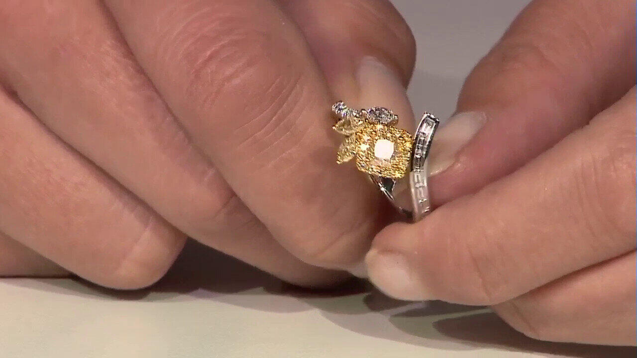 Video Bague en or et Diamant SI2 jaune (CIRARI)