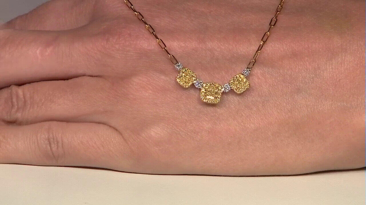 Video Gelber SI2 Diamant-Goldcollier (CIRARI)