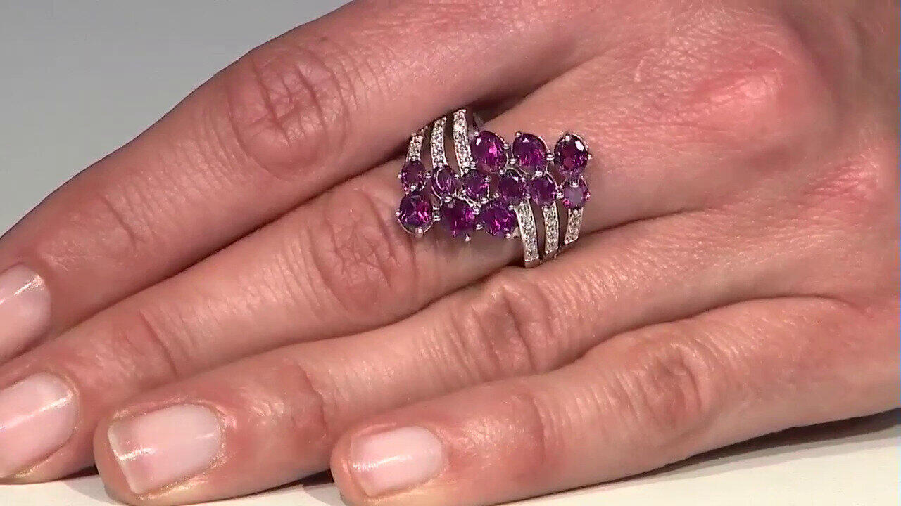 Video Rhodolith-Silberring