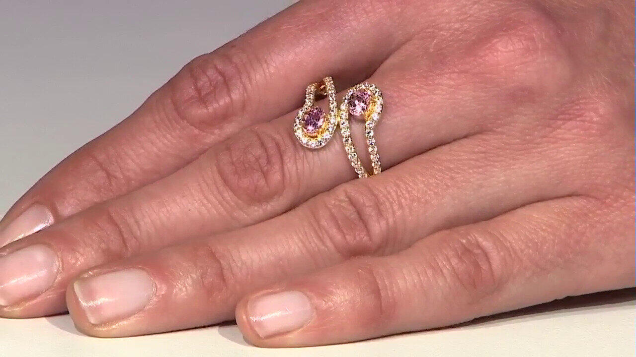 Video Bague en argent et Tourmaline rose du Nigéria