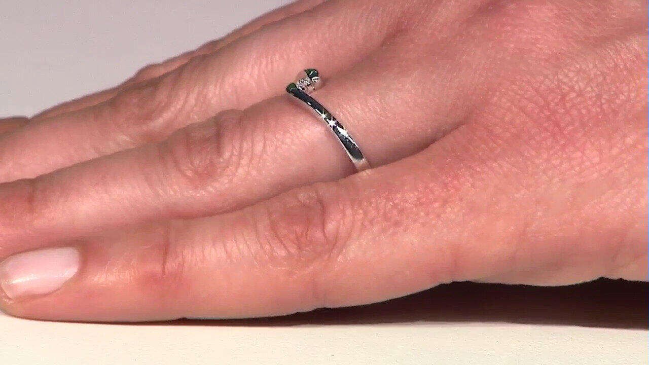 Video Anillo en plata con Diamante I2 (H)