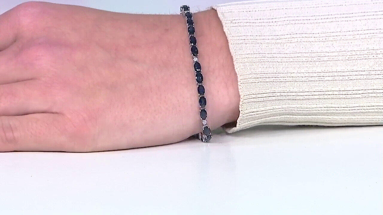 Video Bracciale in oro con Zaffiro Ceylon Blu