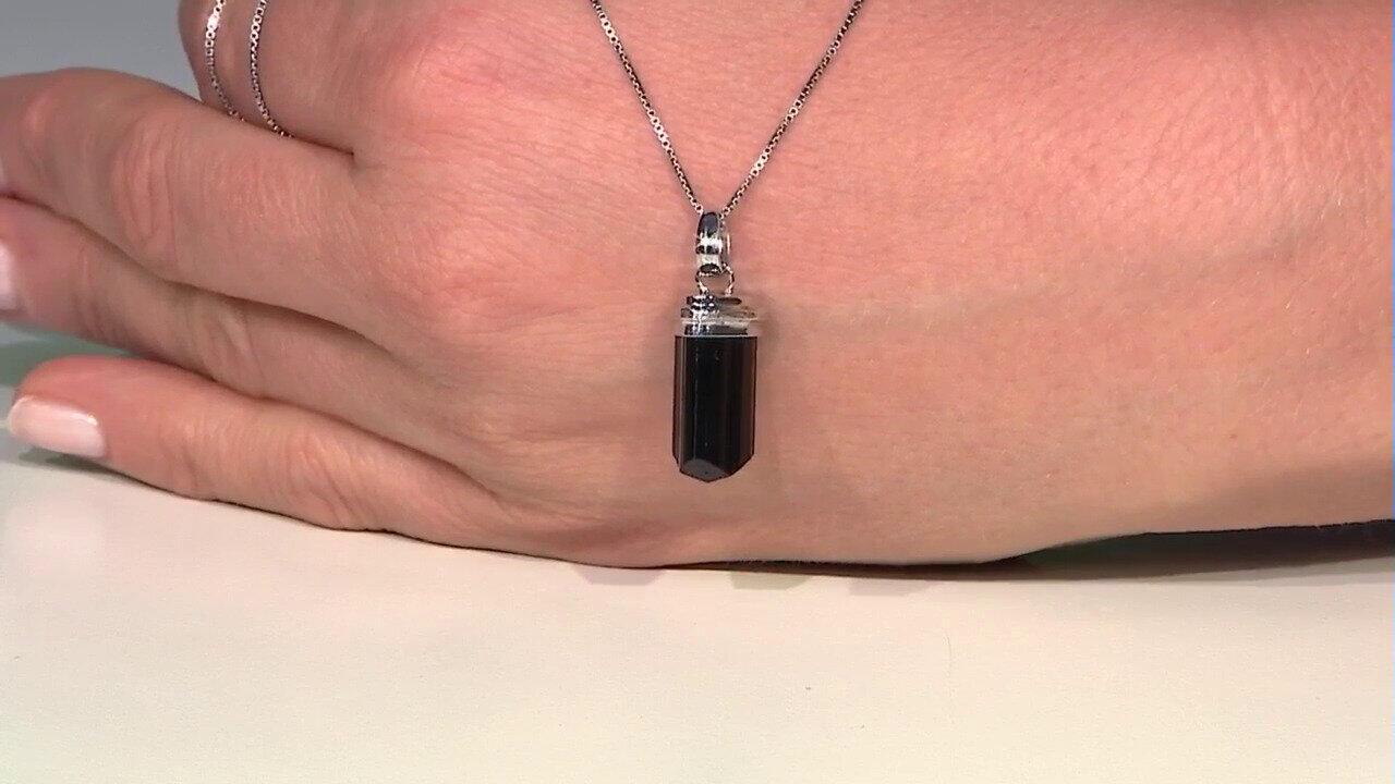 Video Black Tourmaline Silver Pendant (Bali Barong)