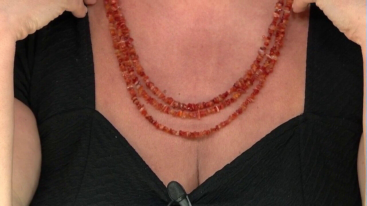Video Carnelian Silver Necklace