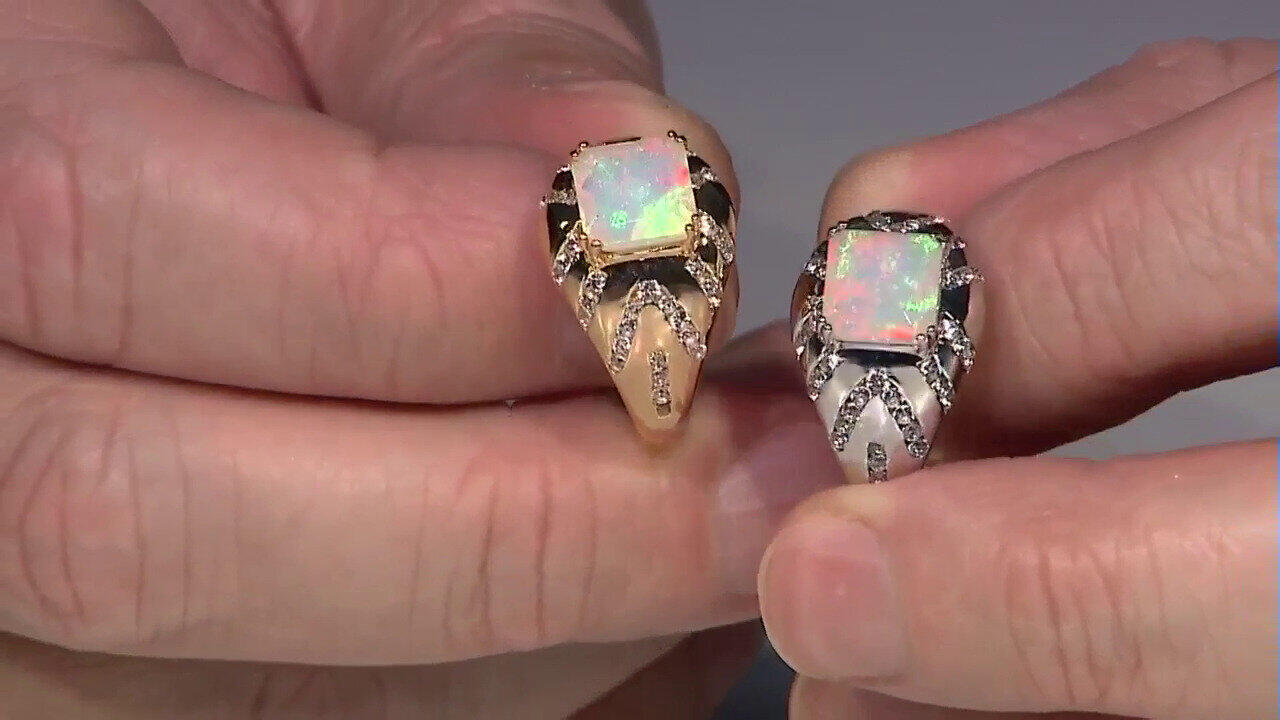Video AAA Welo Opal Silver Ring (de Melo)