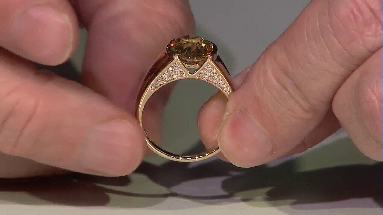 Video Gelber Zirkon-Goldring (de Melo)