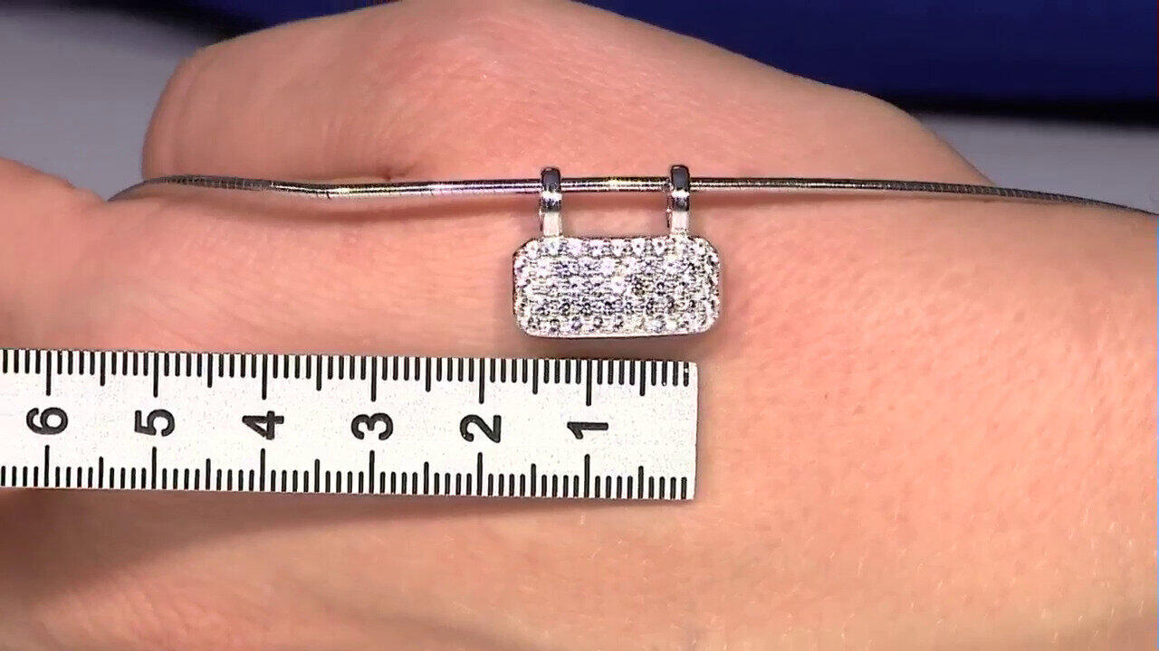 Video Zilveren hanger met zirkonen (MONOSONO COLLECTION)