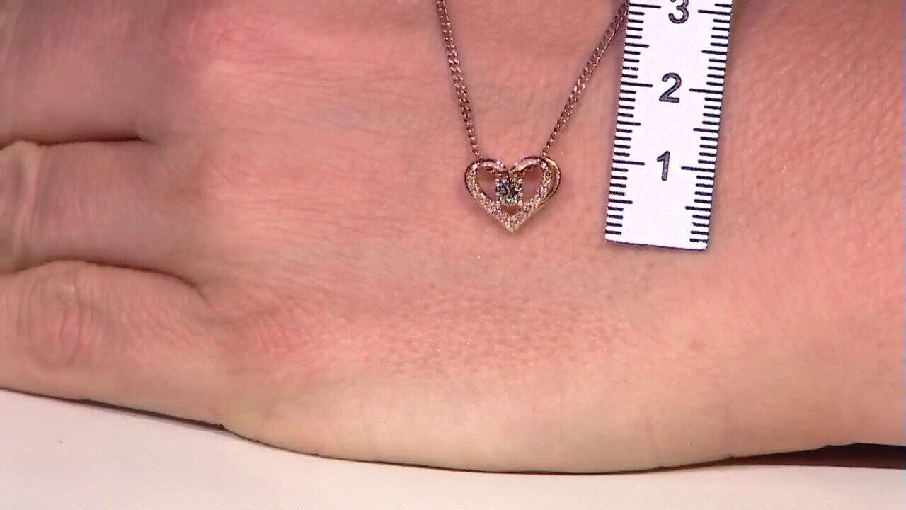 Video Colgante en oro con Diamante rosa de Francia de Argyle SI1 (Annette)