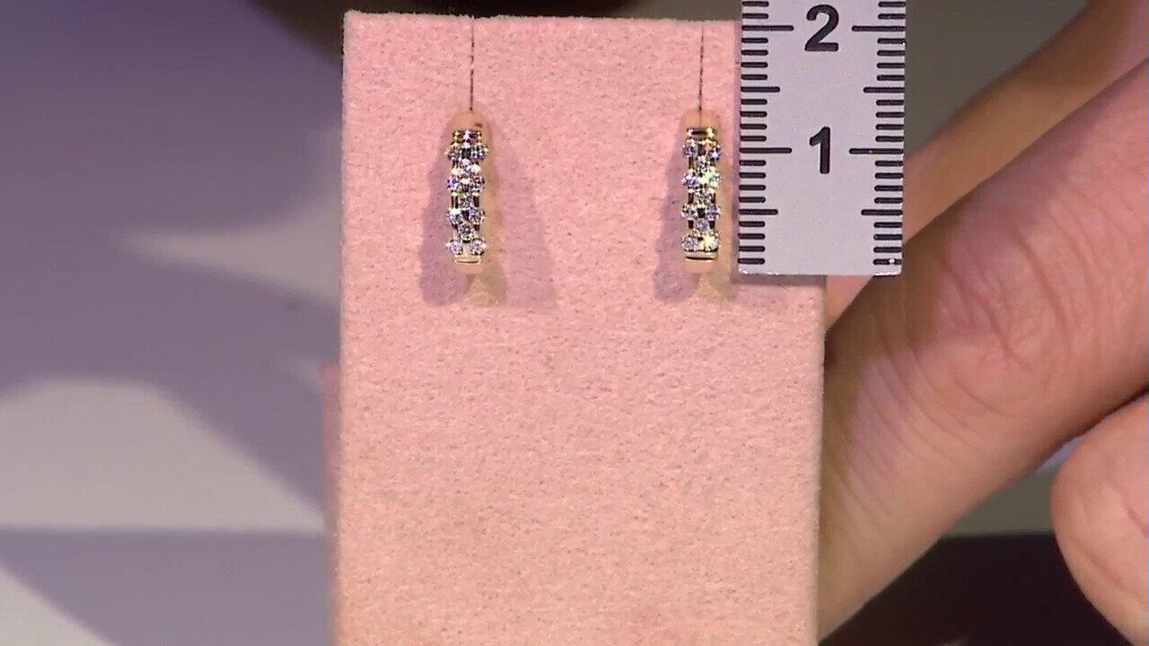 Video Gouden oorbellen met Diamanten SI1 (G) (Annette)