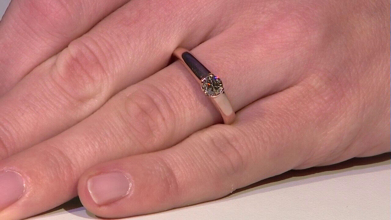 Video 14K SI1 Argyle Rose De France Diamond Gold Ring (Annette)