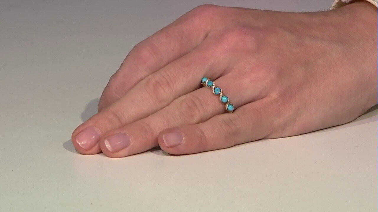 Video Gouden ring met Arizona Turkooisen