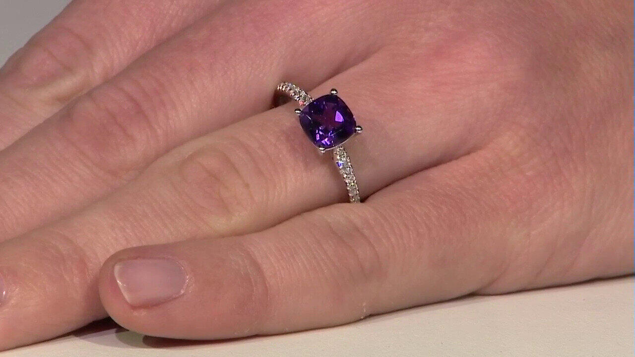 Video Gouden ring met een amethist