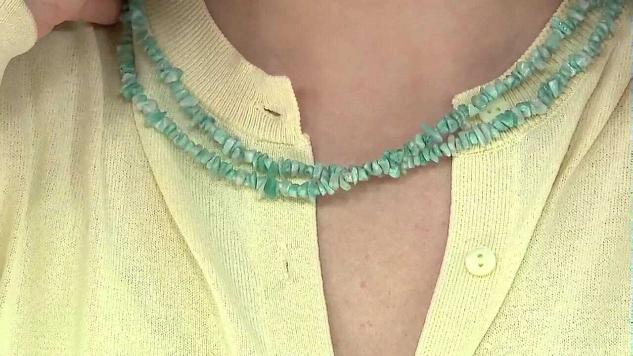 Video Amazonit-Silberhalskette