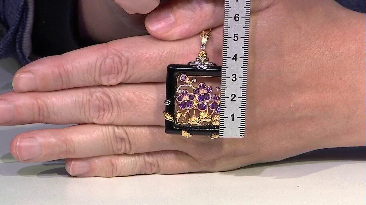 Video Collar en plata con Ónix negro (Gems en Vogue)