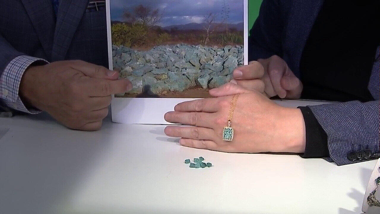 Video Collana in argento con Fluoroapatite Verde (Gems en Vogue)